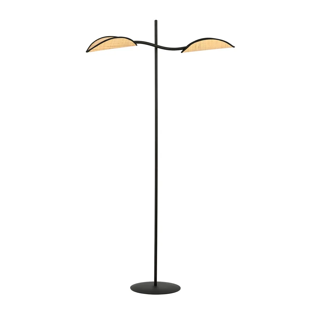 Lampa podłogowa LOTUS LP2 czarny brązowy — zdjęcie 2