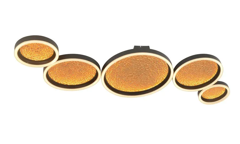 Lampa sufitowa - plafon BORDEAUX 5 czarny złoty