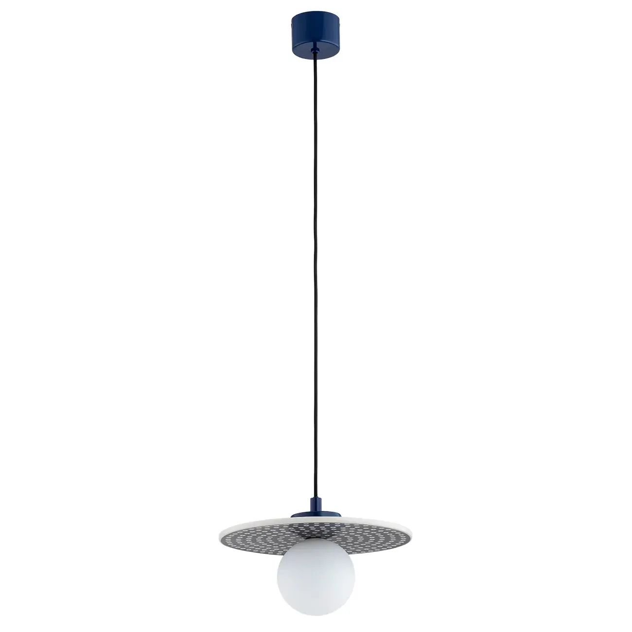 Lampa wisząca paska BOLL ceramika bolesławiecka granatowy kremowy — zdjęcie 3