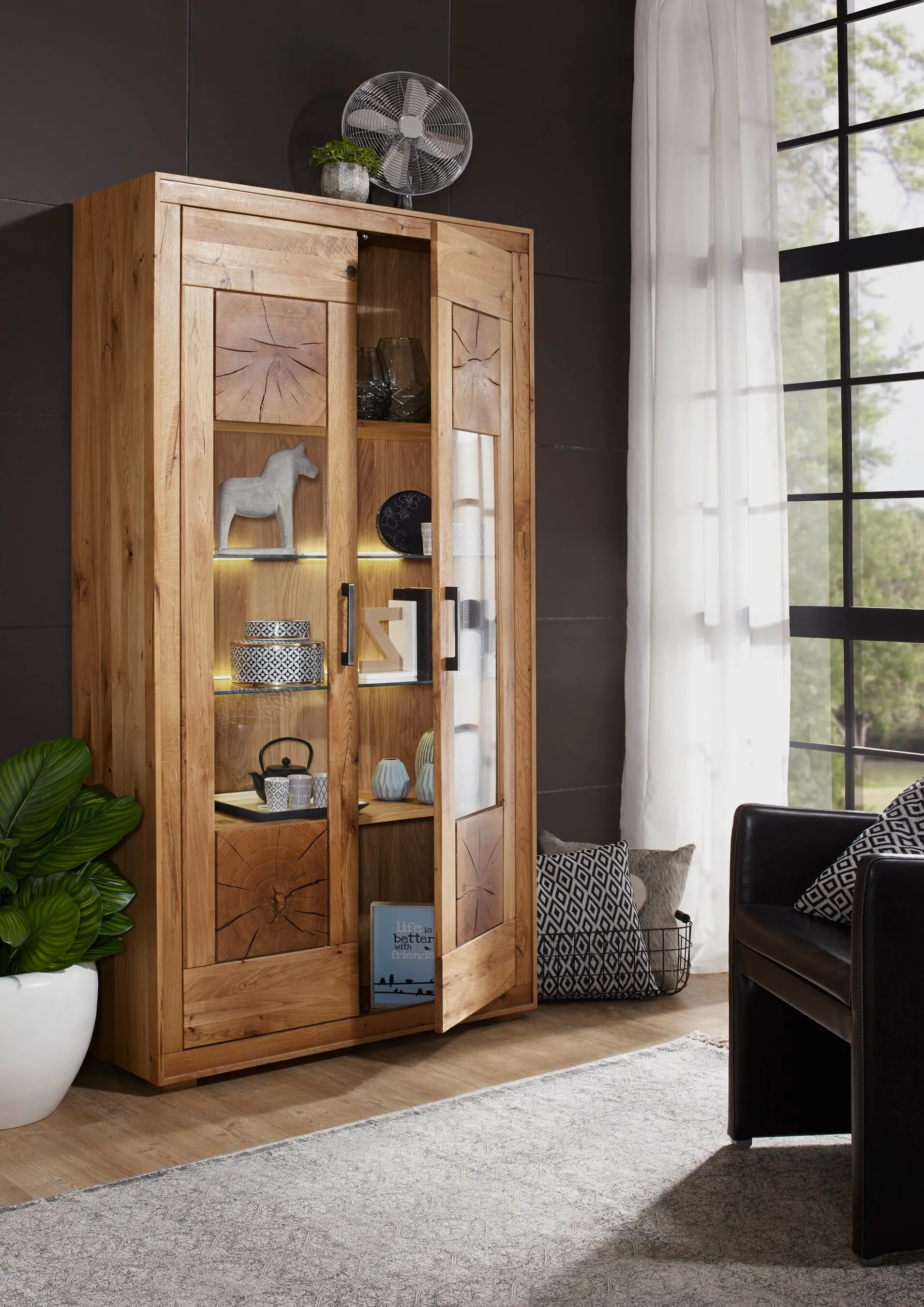 Witryna II Cornflower dębowa 2-drzwiowa - GK_1033150211