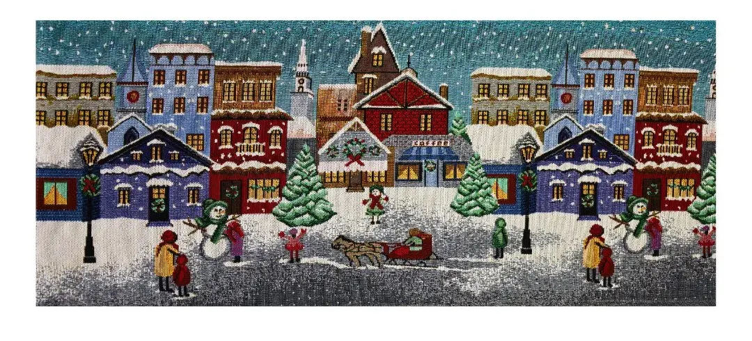 BIEŻNIK ze świątecznym wzorem 987 wielokolorowy