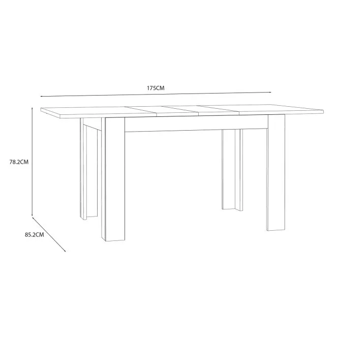 Stół AKSANA rozkładany 85x120-175 - dąb mauvella - TMST142-D108