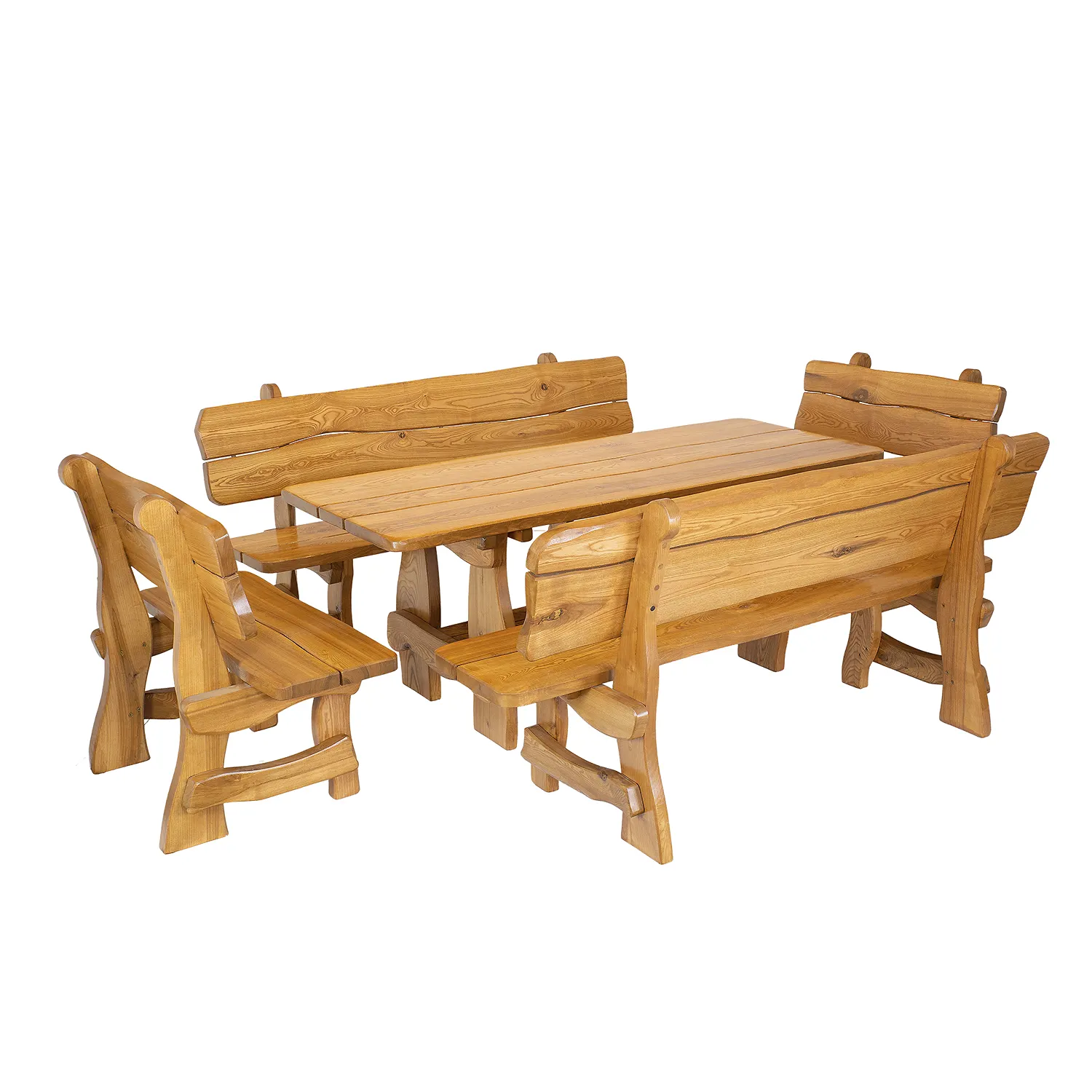 Stół ogrodowy drewniany ERYK 80X200 olcha kolor dąb powłoka ochronna - DR_MO217_STOL_S200