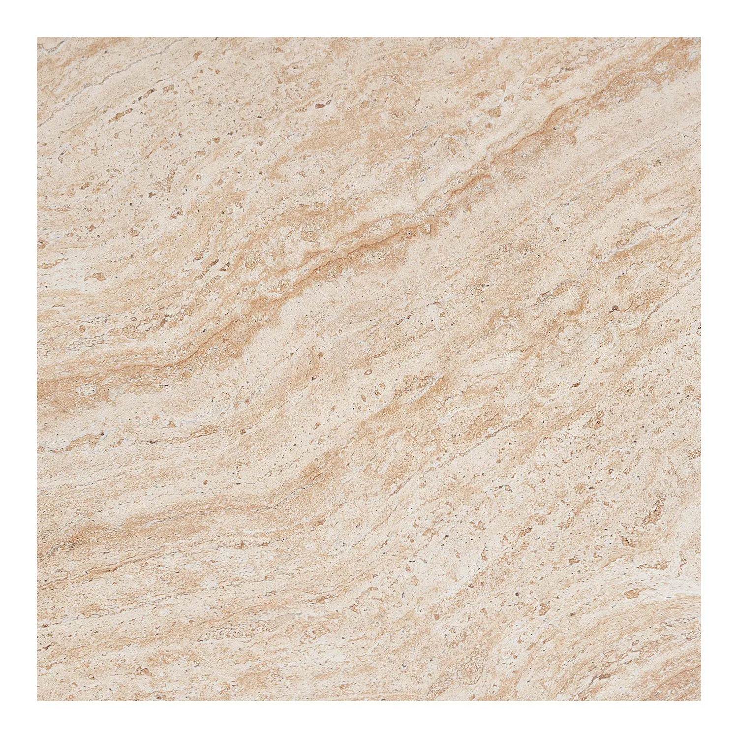 Stolik kawowy BONN 75 cm ryflowana podstawa kolor trawertynowy - 7511031