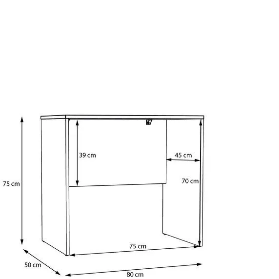 Biurko DUBBERLY minimalistyczne - biały - DBBB111-120