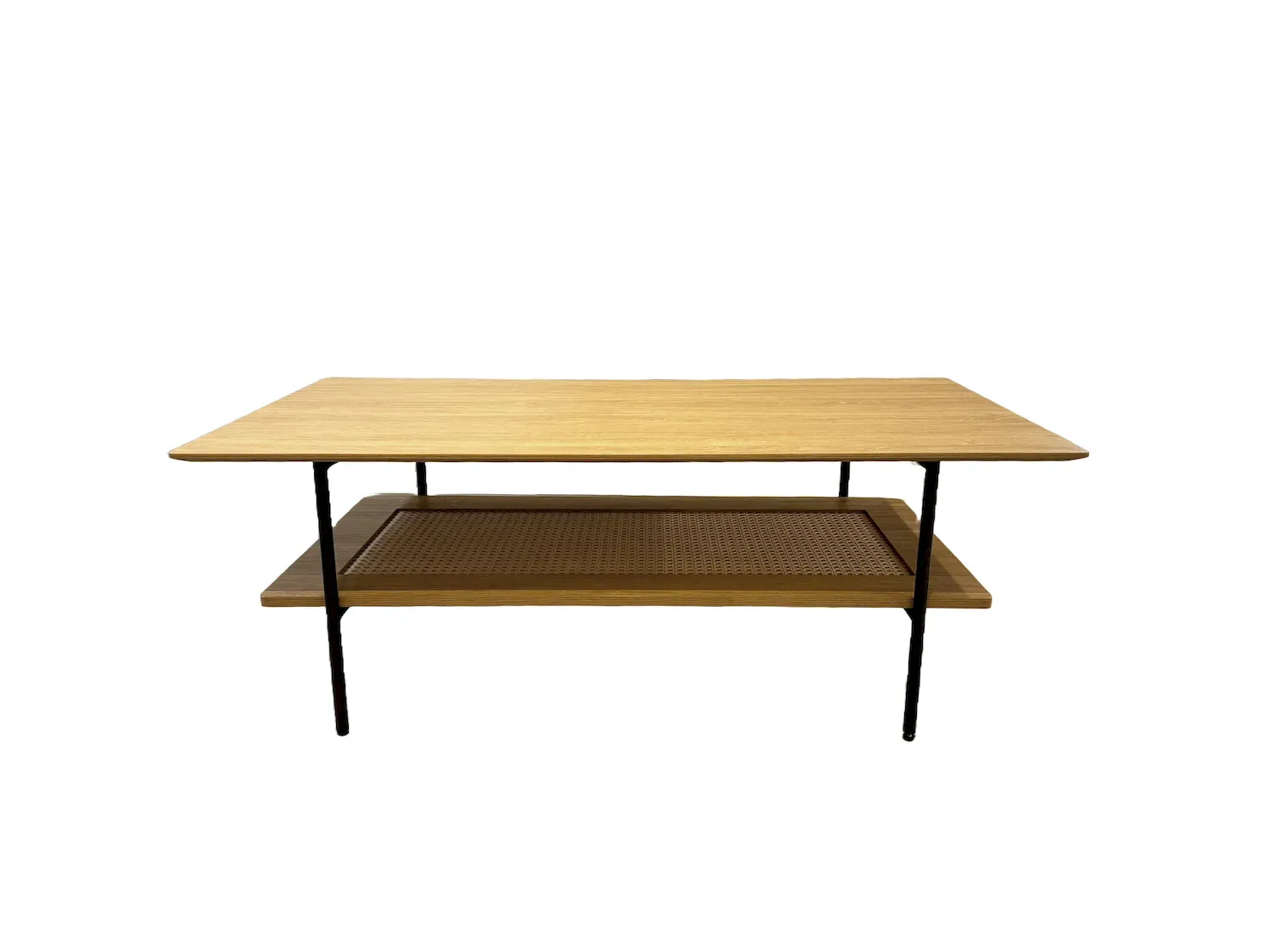 Ława PENSACOLA - półka z technorattanu 55x110 cm - efekt dębu, naturalny