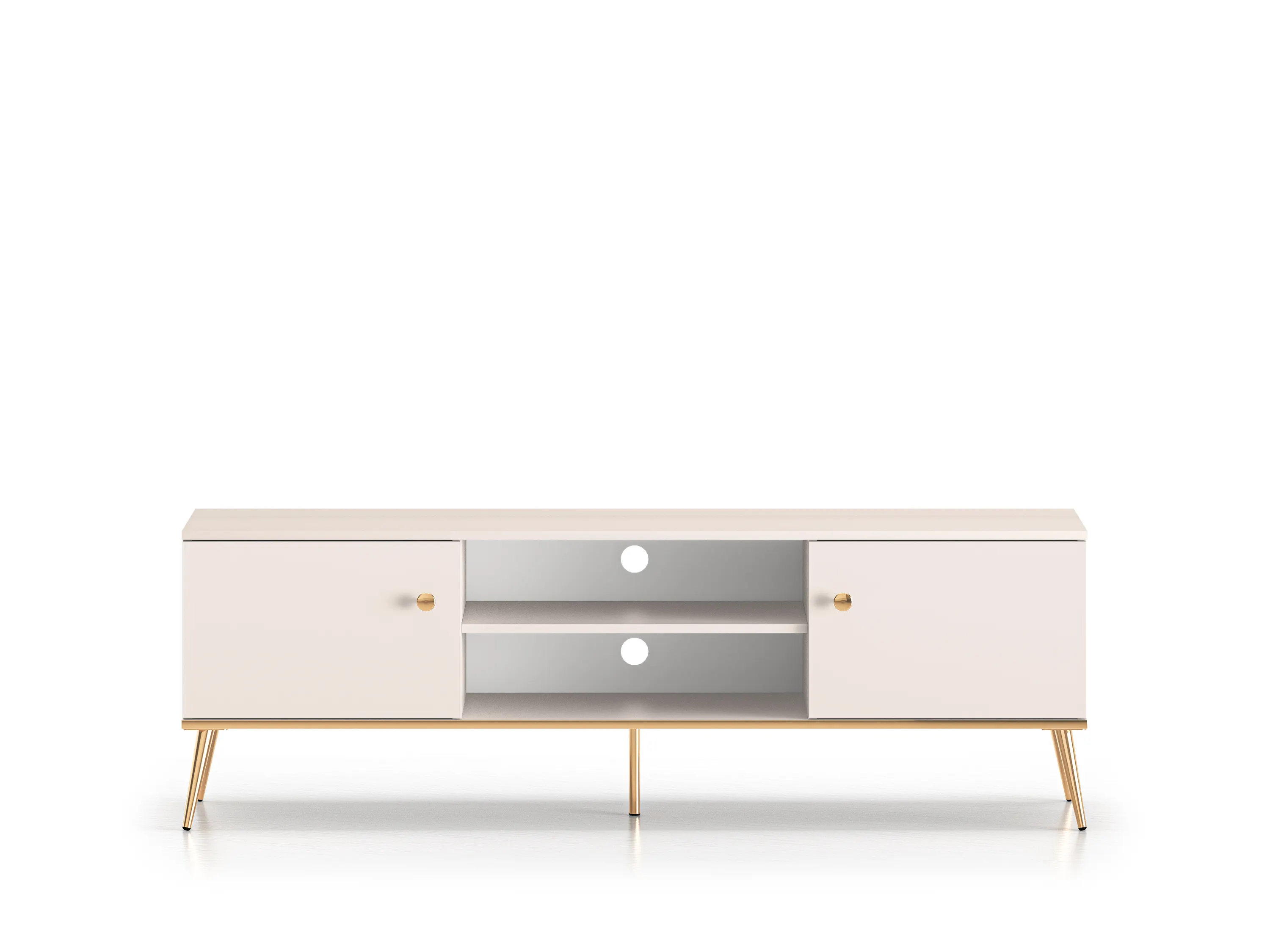 Szafka RTV 2-drzwiowa SELGIN 05 kaszmirowy, złoty