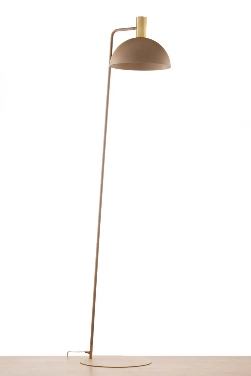 image stół lampka, lampa stojąca, lampka podłogowa, metalowa lampa, kolor brązowy