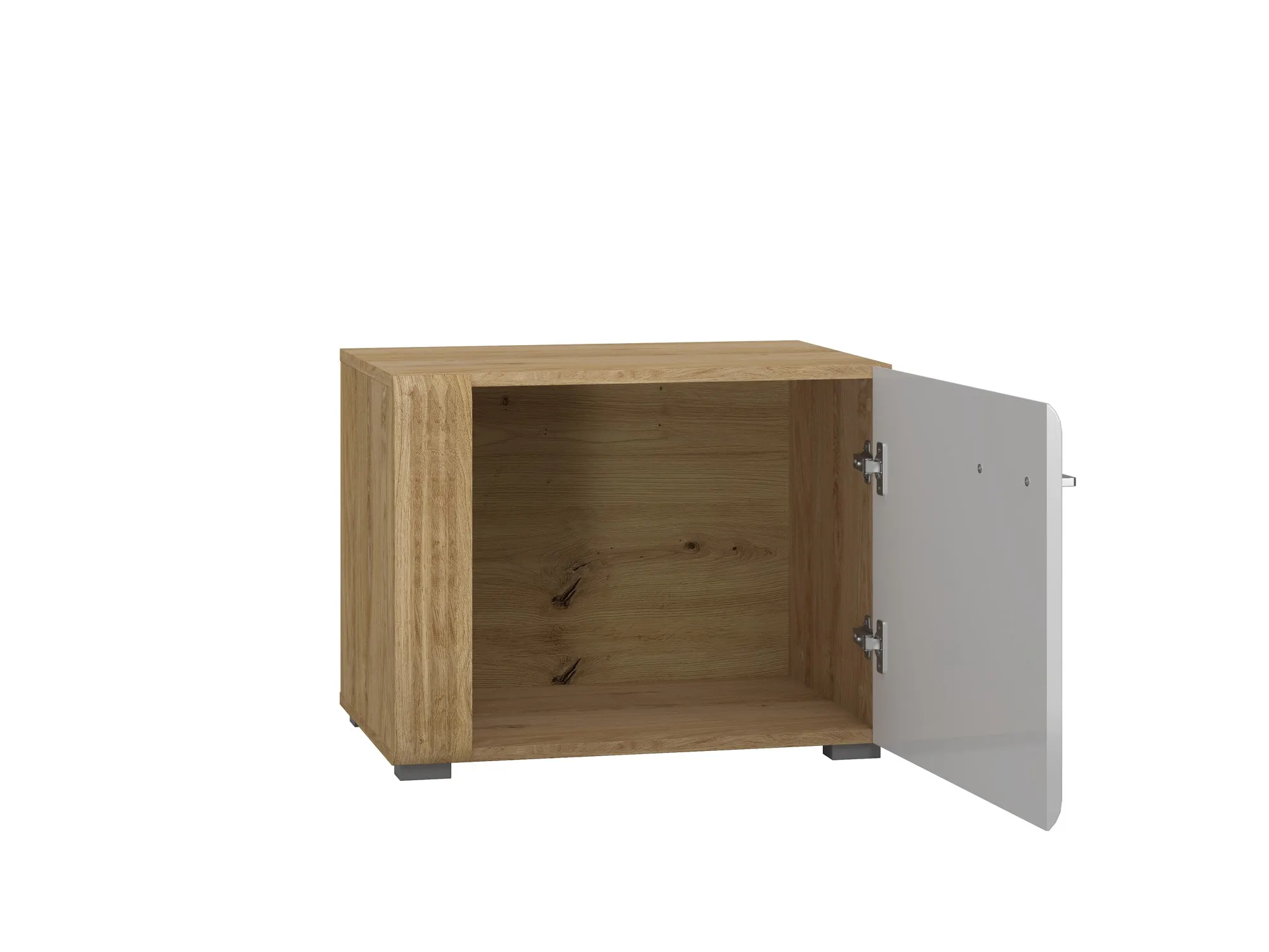 Dostawka do szafki RTV ADAGIO 08 dąb castello, biały połysk - 1ADAG08-001