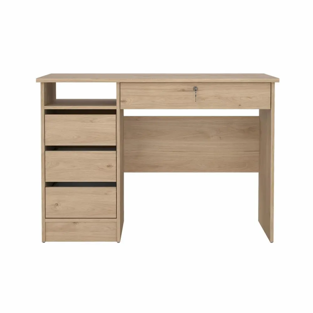 Biurko z 4 szufladami (1 zamykana na klucz) FUNCTION PLUS 110cm Jackson Hickory - TV_70519HLHL
