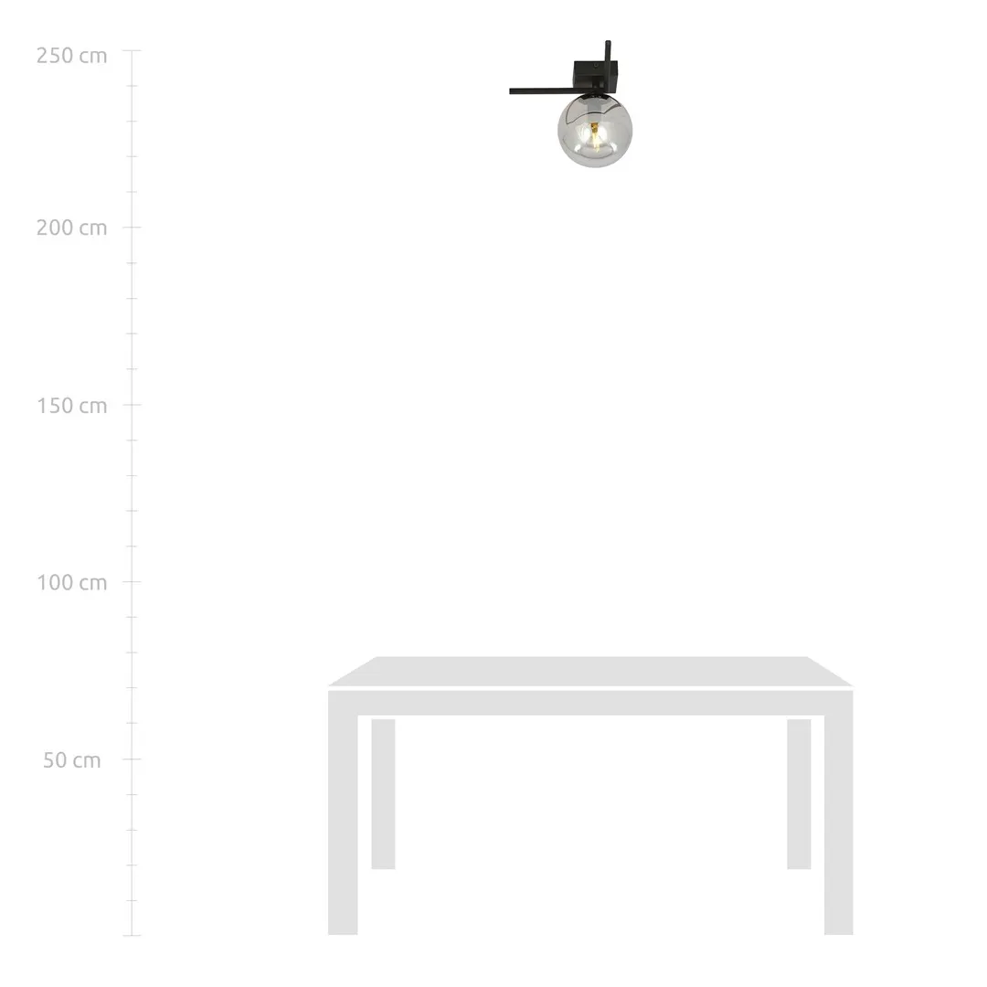 image lampa sufitowa, kinkiet, metal, czarna oprawa, żarówka Edison