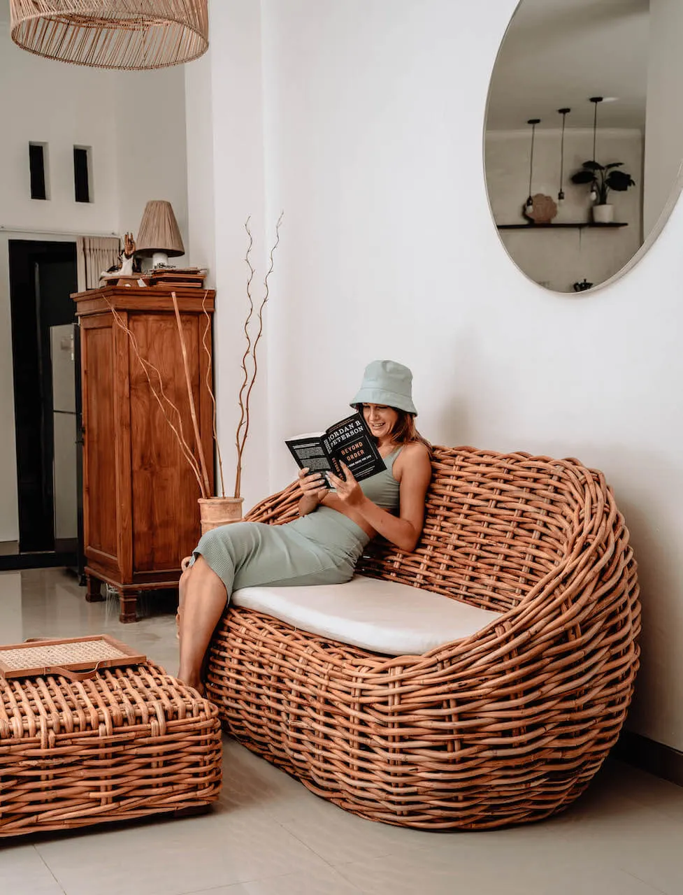 Sofa rattanowa INGKA HELEN 190 cm — zdjęcie 4