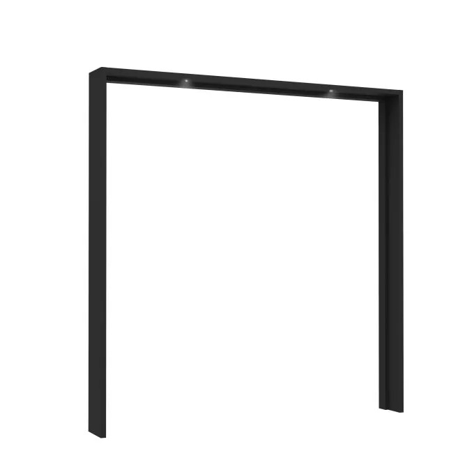 Listwa okalająca ze światłem 1-punktowym zimnym - do szaf Forte - czarna