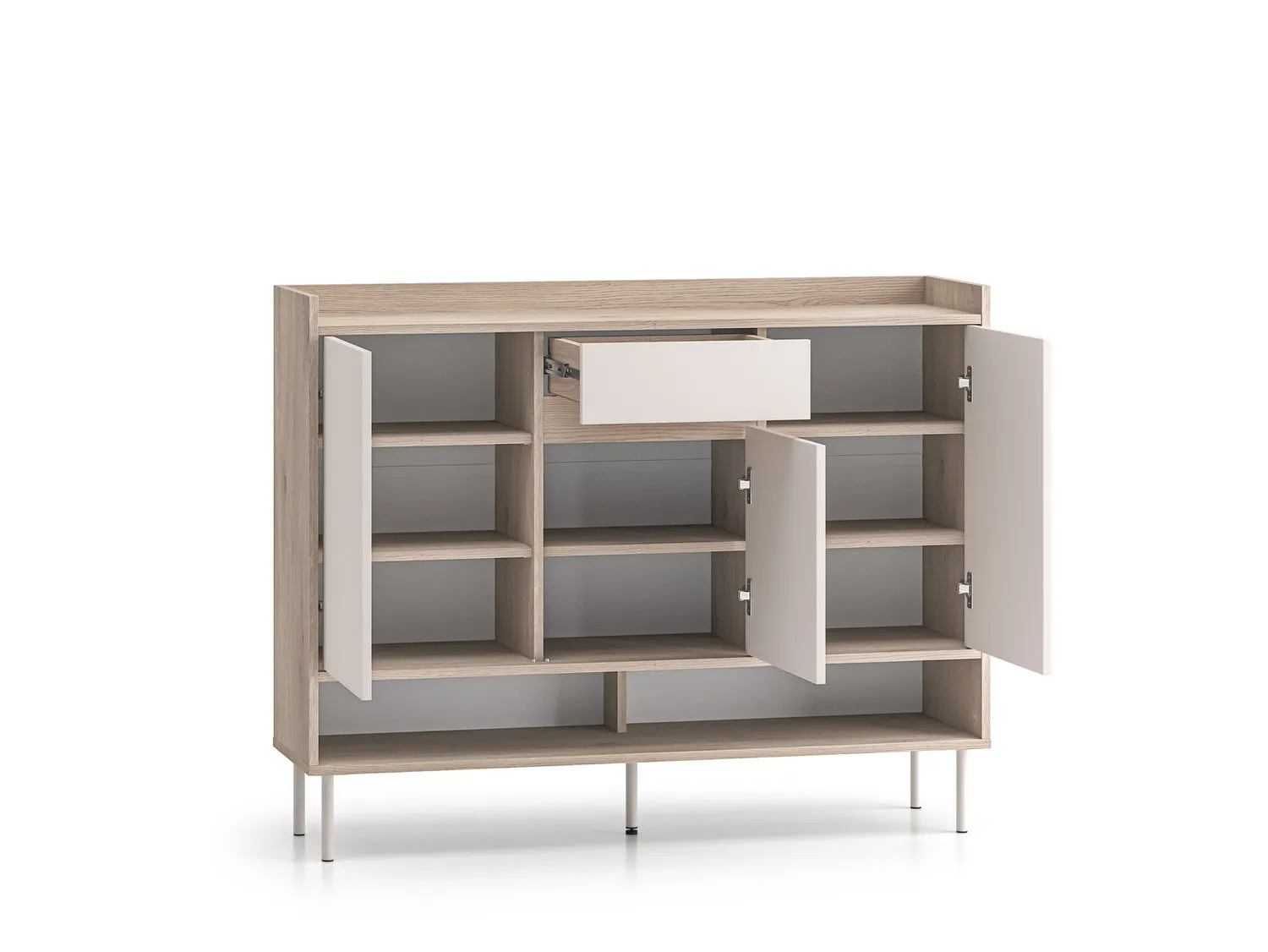 Szafka na buty z szufladą VOCO 120 cm dąb cremona/kaszmir - 1VOCO02-001