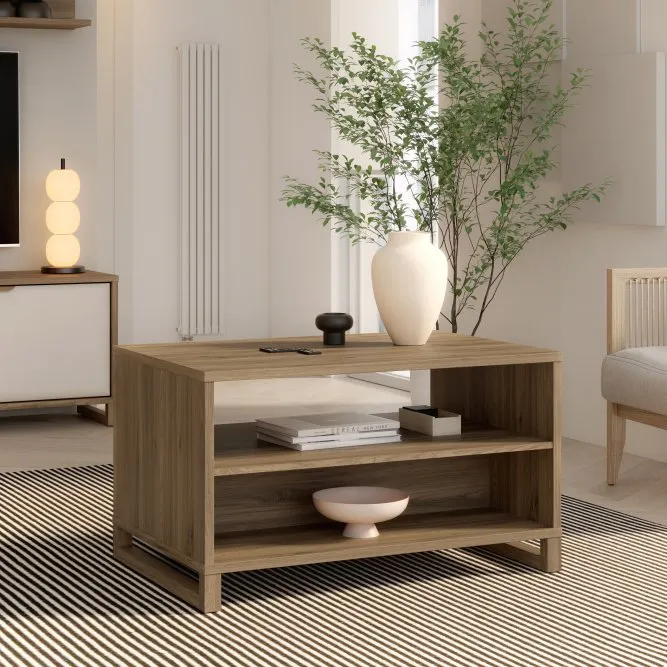 Stolik kawowy MAREDA z półką - dąb valencia - CFTT5198-D116