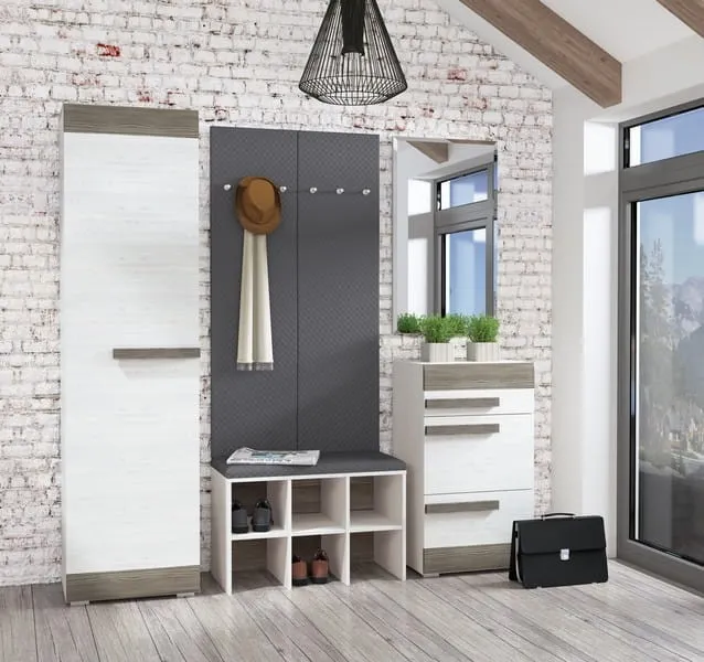 Wieszak ścienny BLANCO 25 tapicerowany szary 40x150 cm - 1BLAN25N-001