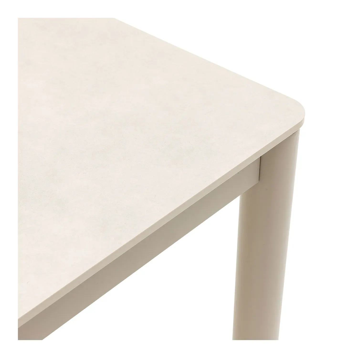 Stół nierozkładany ALCUDIA 90x160 ceramika aluminium piaskowy — zdjęcie 6