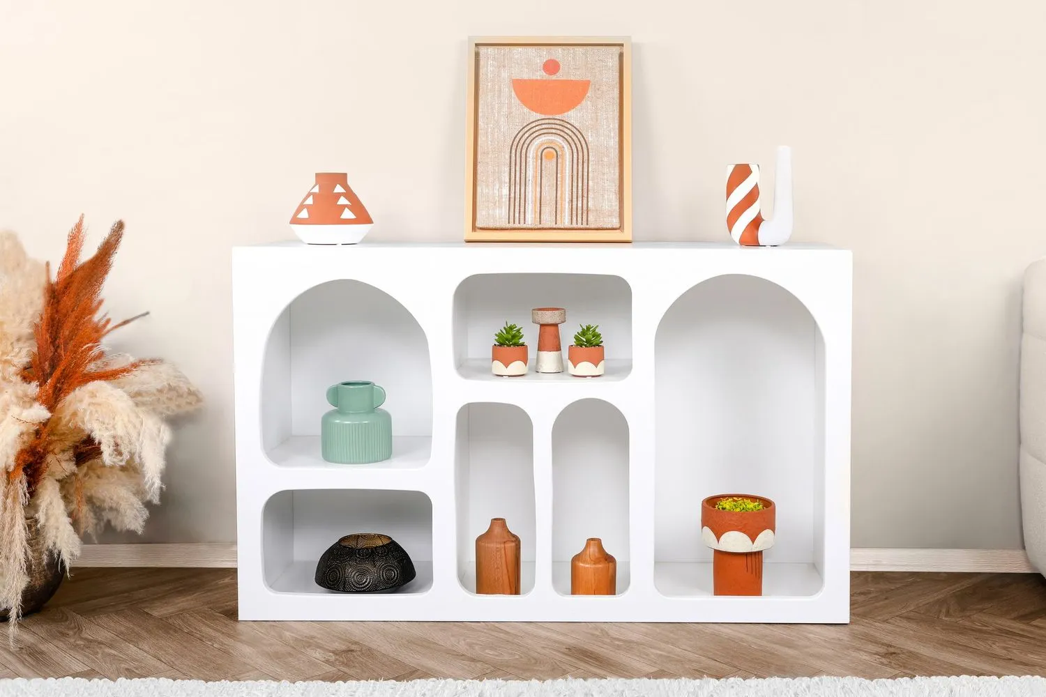 Regał z przegrodami LIVA 120 cm biały - ASI_125GLN1220