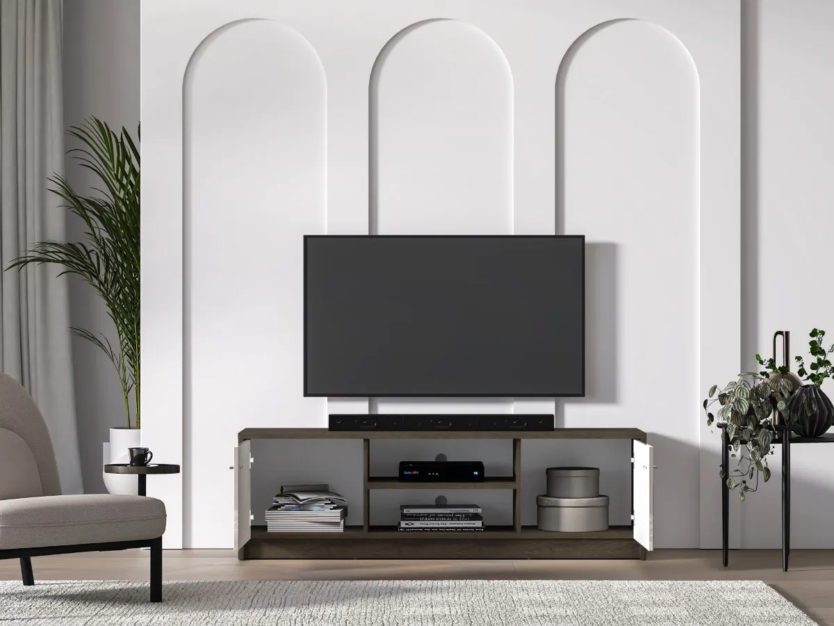 Szafka RTV 2-drzwiowa AVANTE 160 cm kaszmir dąb Windmill - 1AVAN06-001