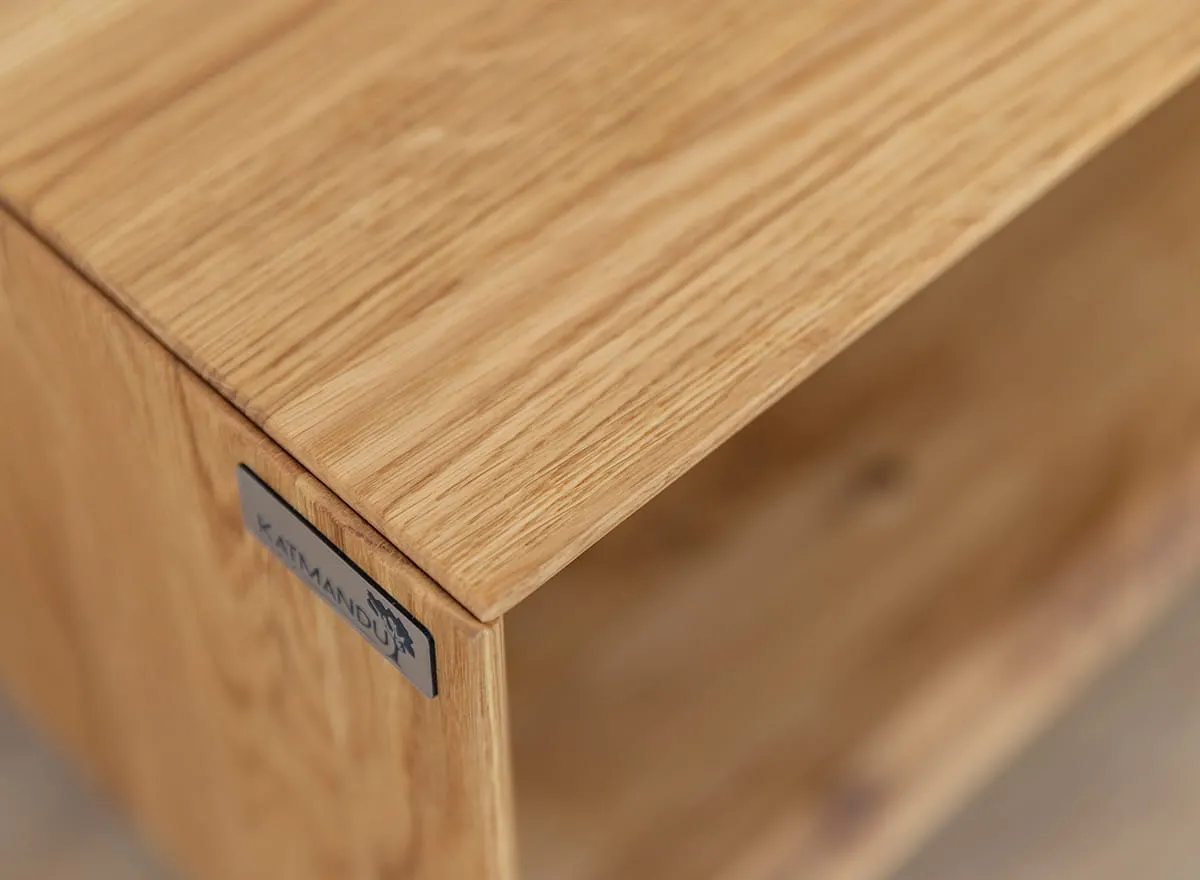 Stolik kawowy MODERN LOFT z półką 60x101 cm - dąb olejowany - PLMOL05D