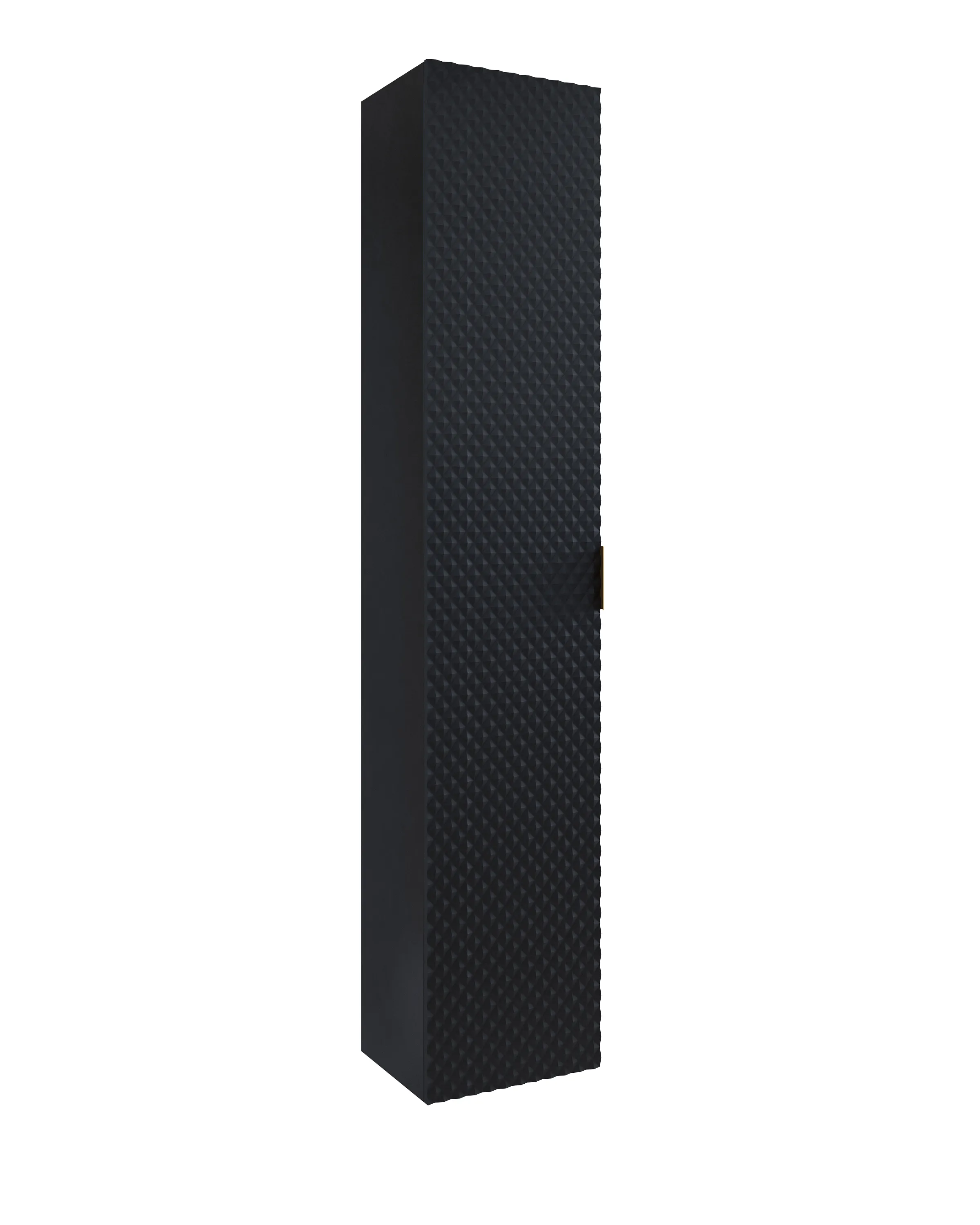 Słupek wysoki 1-drzwiowy LAURA wiszący 186 cm - czarny - 30W3NM17