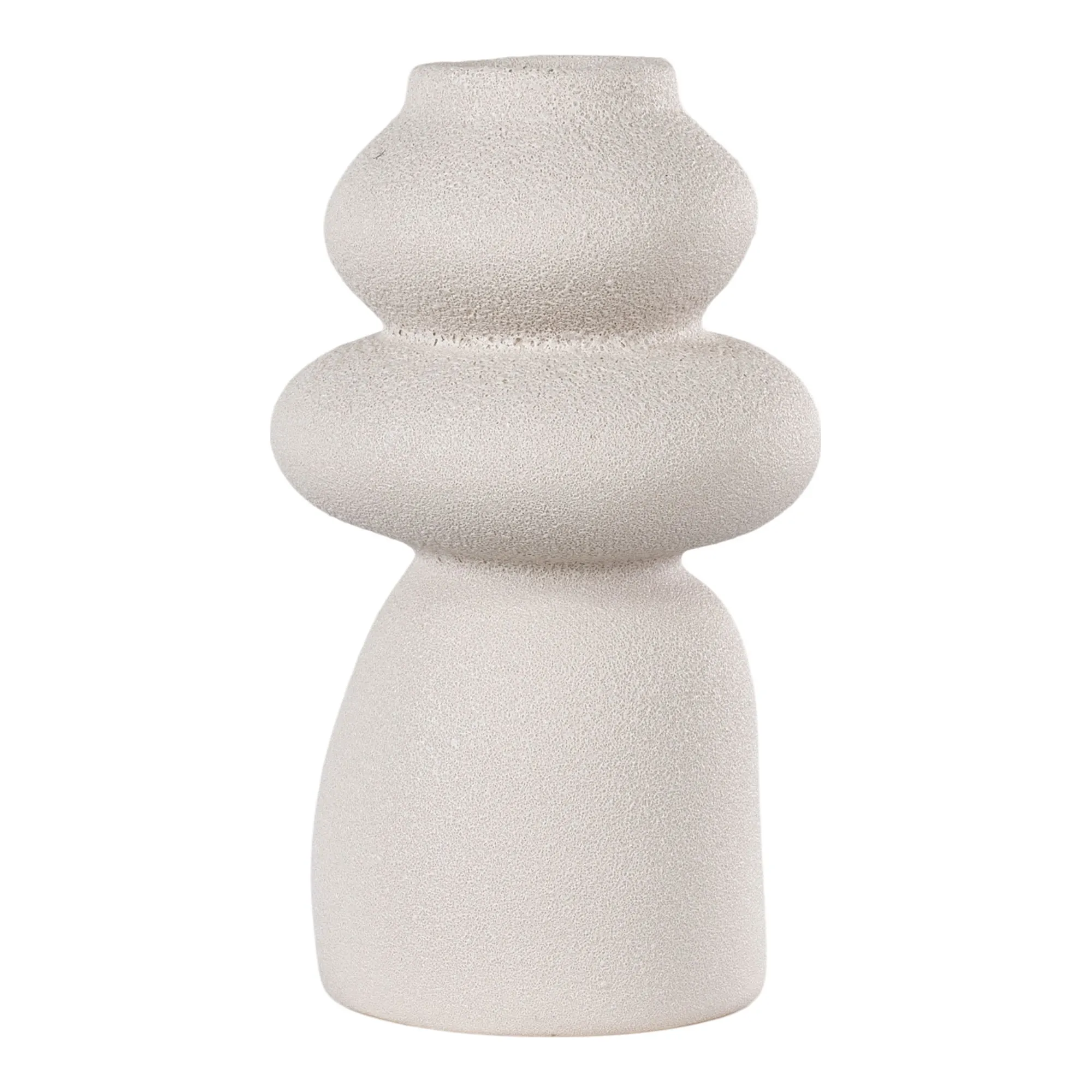 Wazon ceramiczny VASE fi14x26 cm beżowy