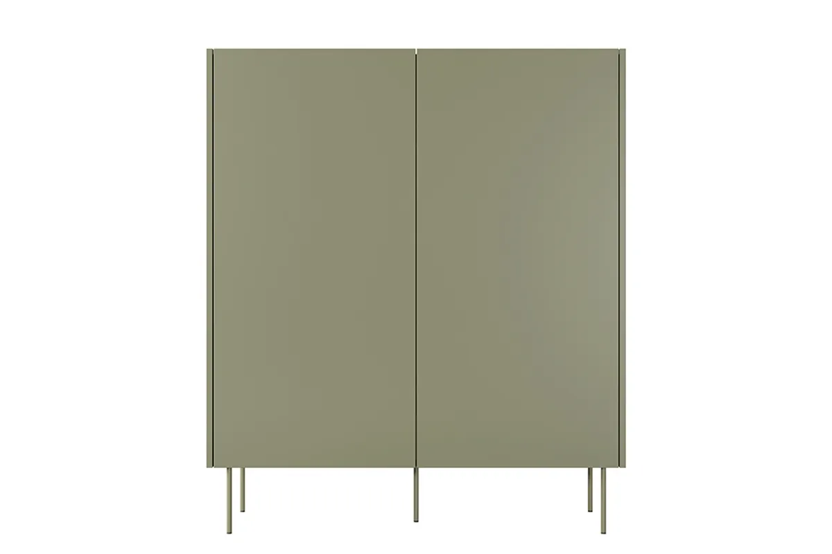 Komoda DESIN 120 wysoka - 2 szuflady - oliwka - dąb nagano - B_149034