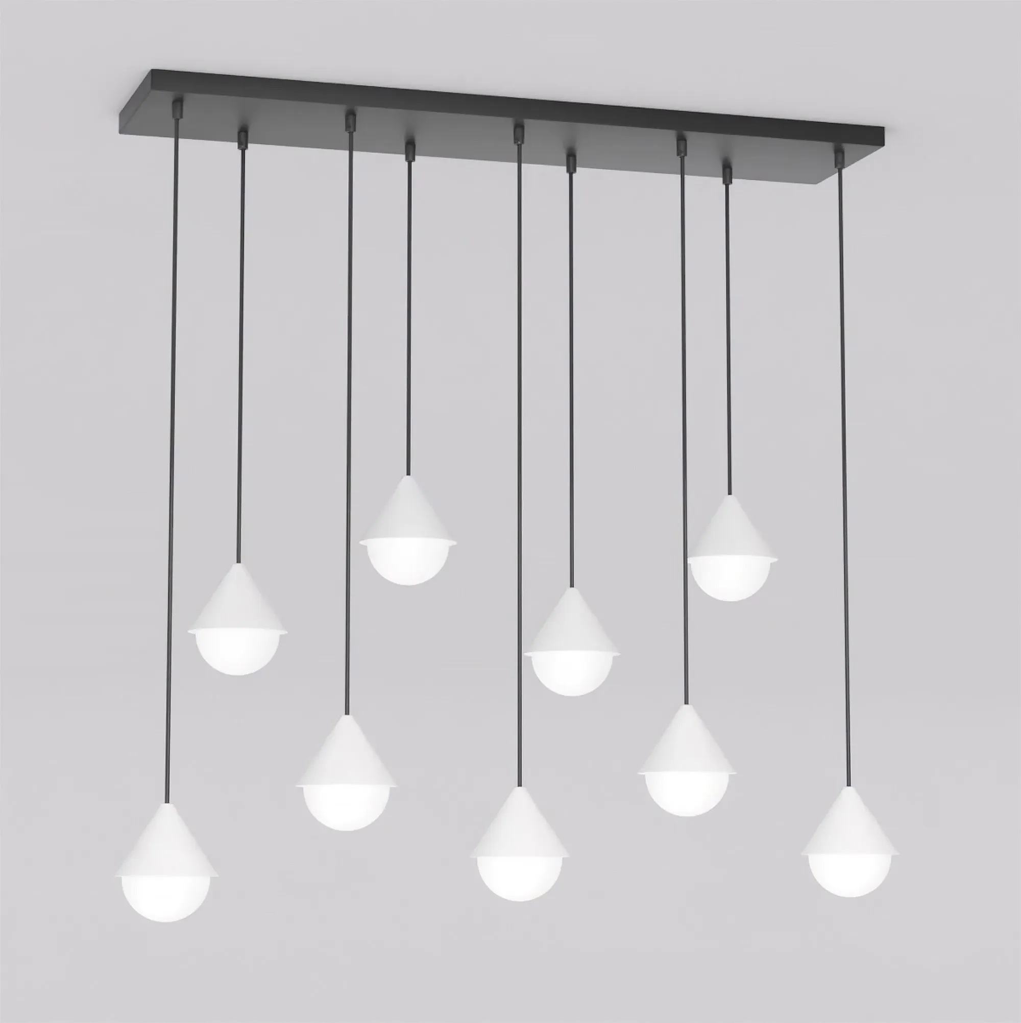 image lampa wisząca, pendant light, metalowa oprawa, zawieszenie z kablami, nowoczesny design