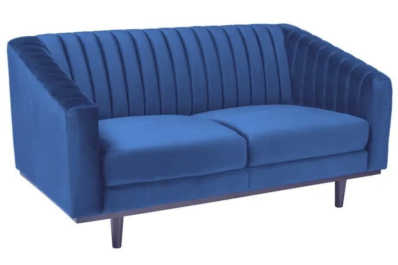 Sofa dwuosobowa ASPREY 2 VELVET Bluvel 86 granatowa wenge