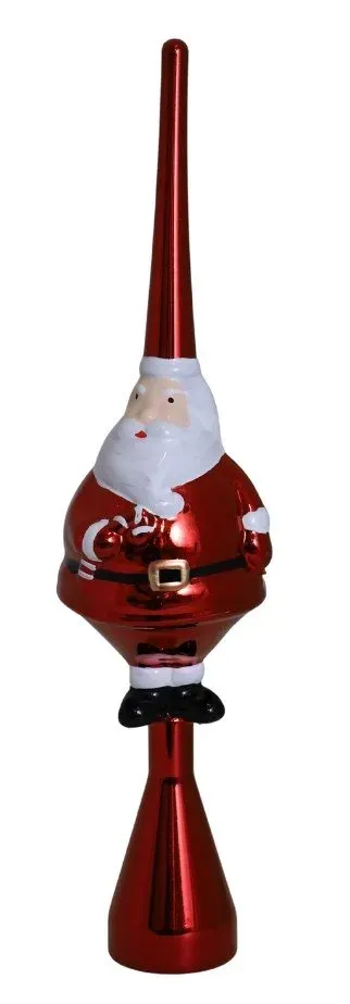 Szpic na choinkę Z MIKOŁAJEM 8545 czerwony