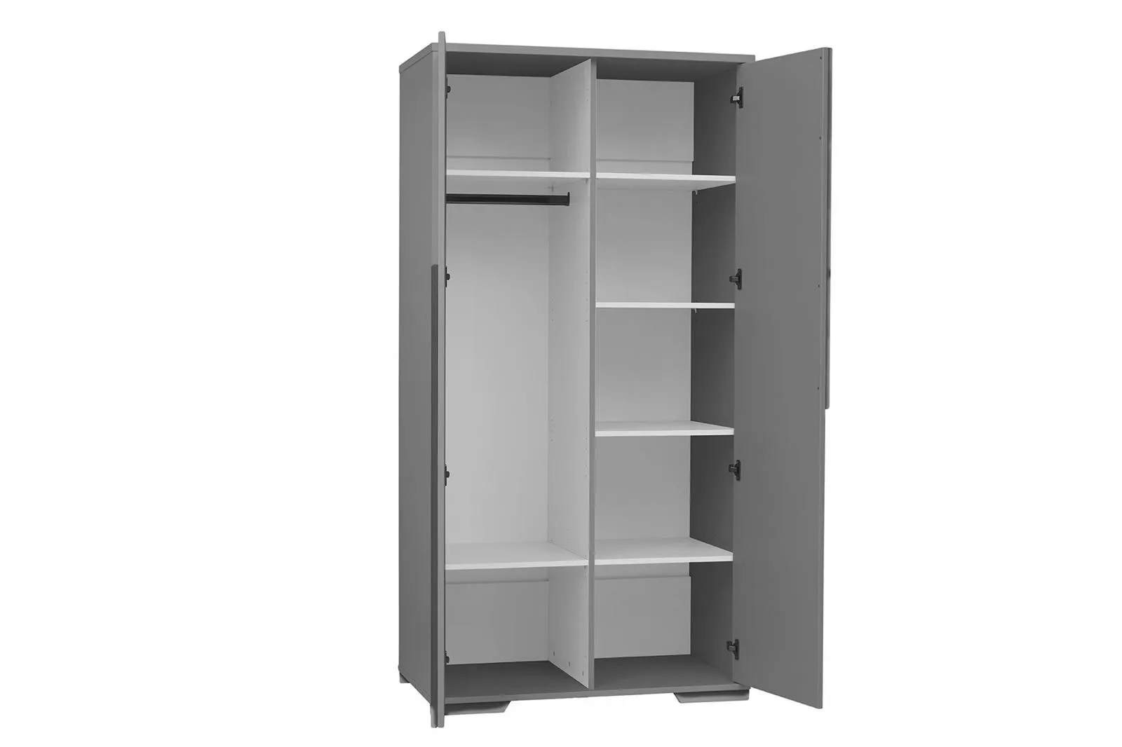 Szafa 2-drzwiowa SNAP 99x195 ciemnoszara - PIN_023-042-162