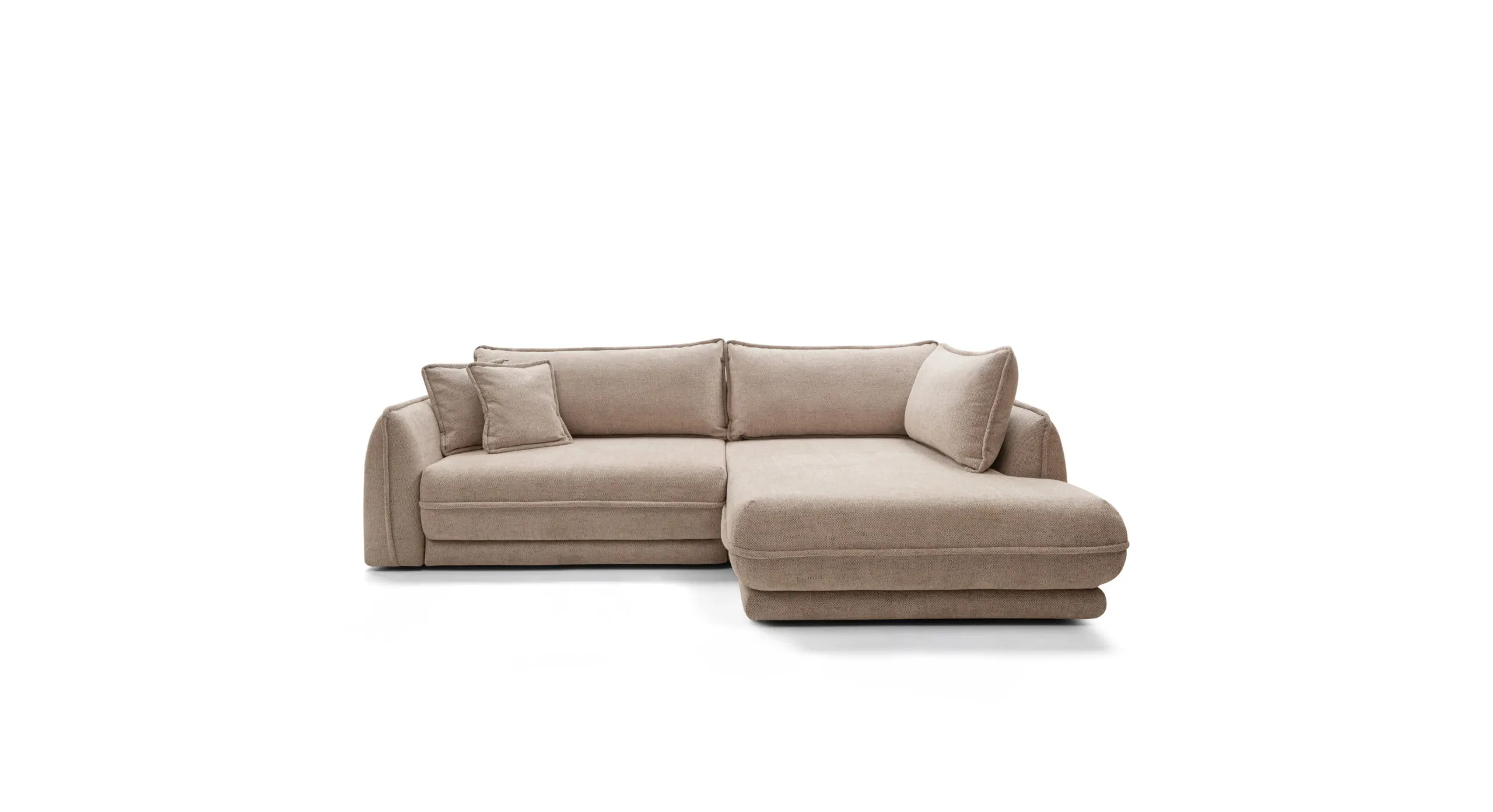 Narożnik z funkcją spania MOJAVE II prawostronny tkanina Modesto 493 - beżowy - MOJAVEII_NAR_MODESTO493_P