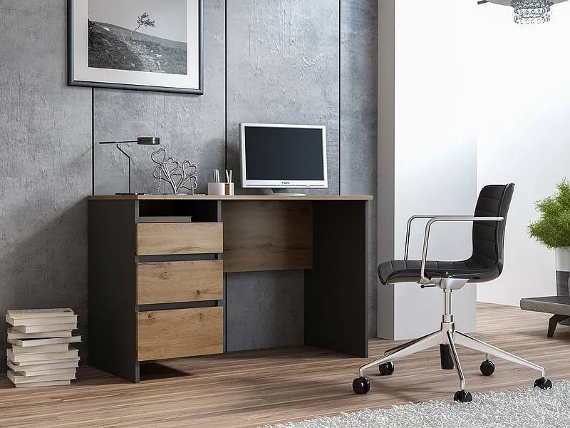 Biurko B-005 dąb wotan/antracyt SIGNAL - B005DWAT