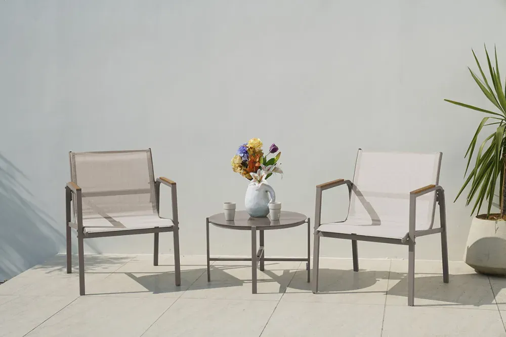 Zestaw ogrodowy MANGO BALCONY 2 fotele + stolik kawowy - naturalny - FG007086