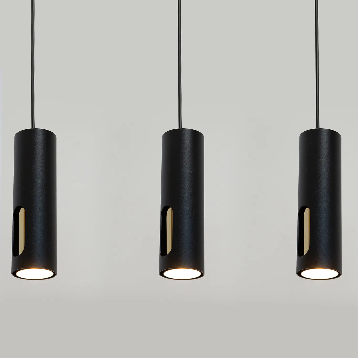 Lampa wisząca stalowa FLOW 3 czarny złoty - SI_41221