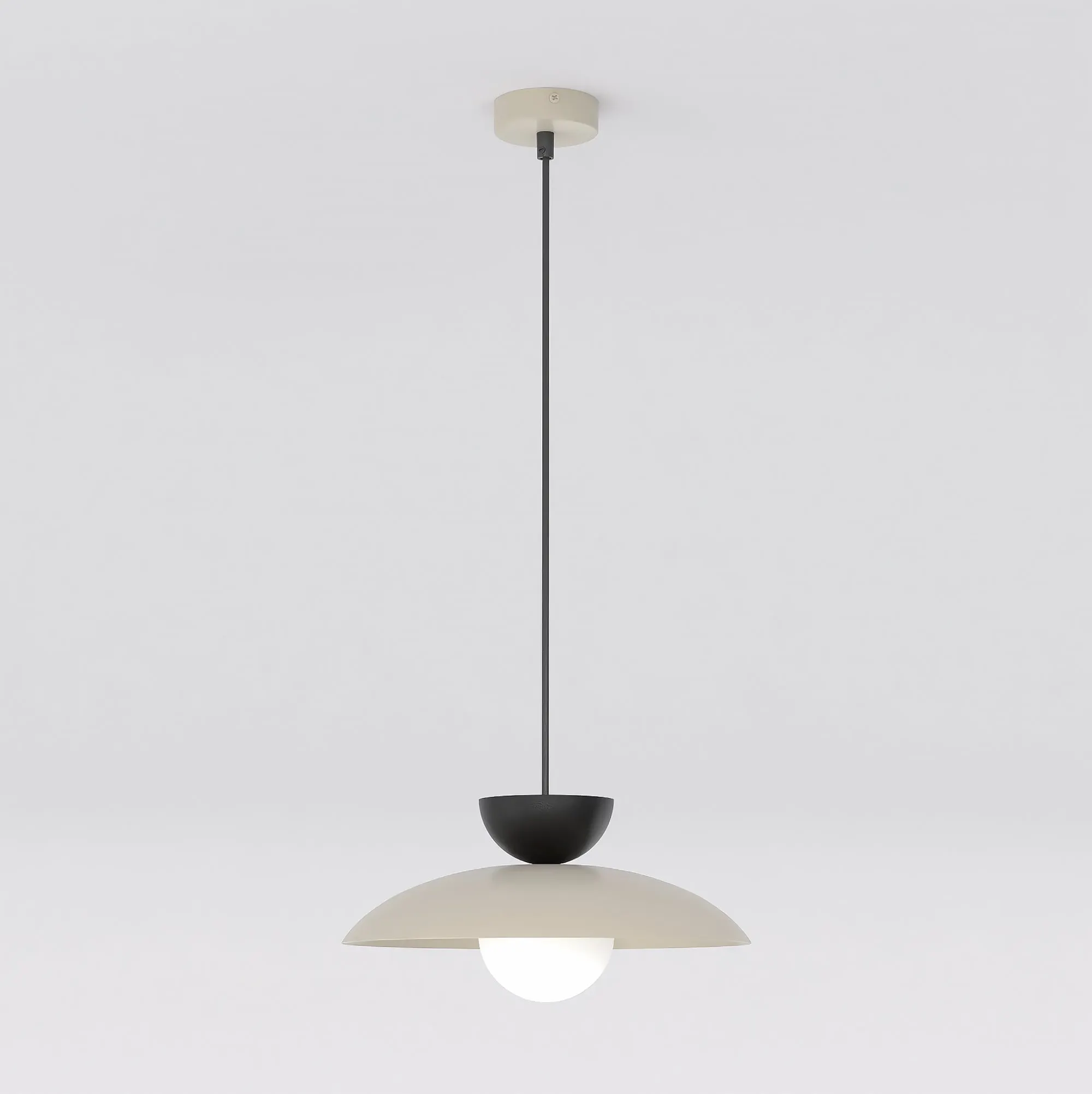Lampa wisząca MULAN 1 MOKKA BL czarna beżowa 