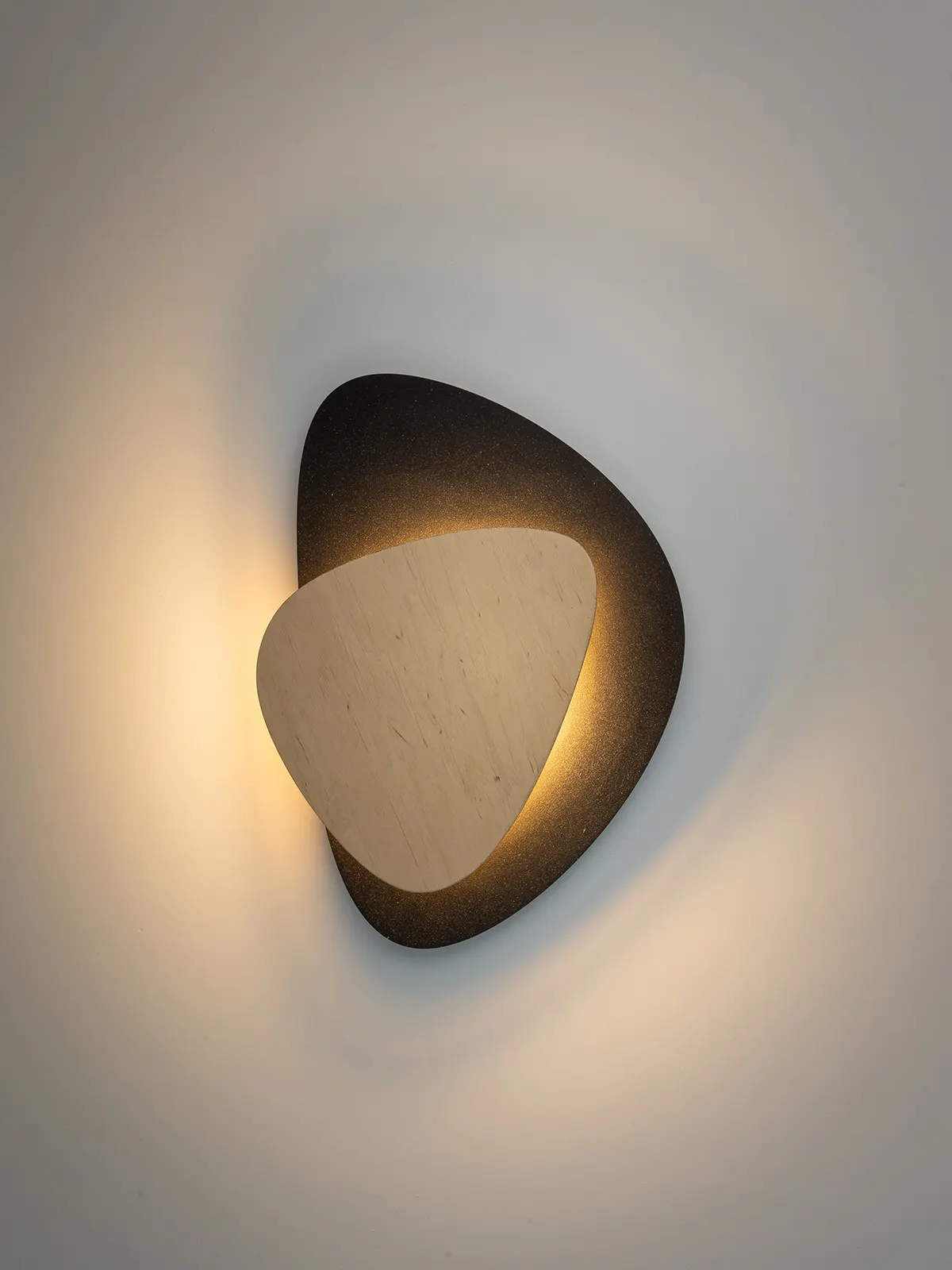 Kinkiet PEDRA kinkiet czarno-brązowy efekt drewna - SI_40868