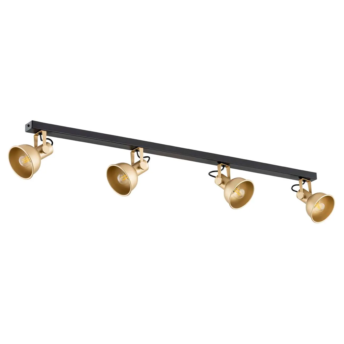 Plafon LENORA metalowy czarny złoty regulowany 119cm - 1801