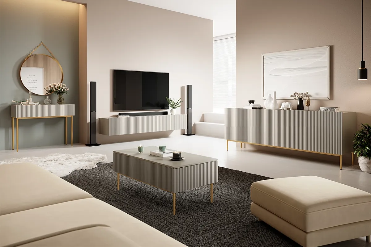 Lustro okrągłe NICOLE 60 - złote - B_55842