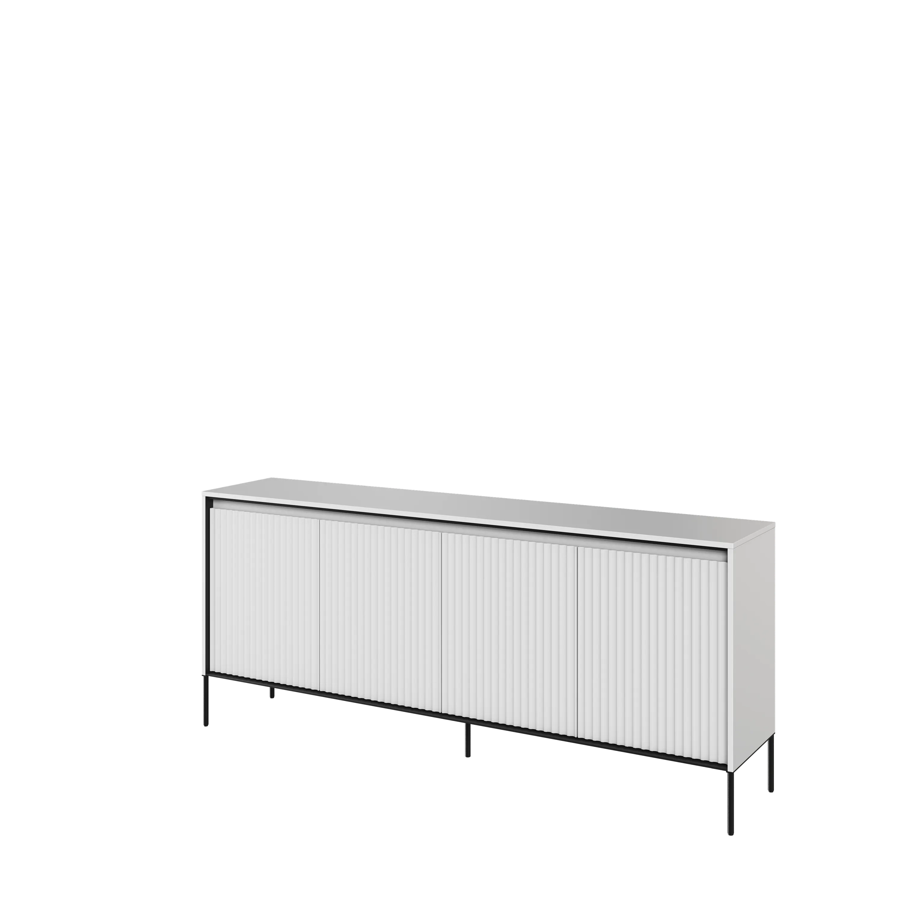 Komoda z oświetleniem TREND TR-04 4D - biały/czarny