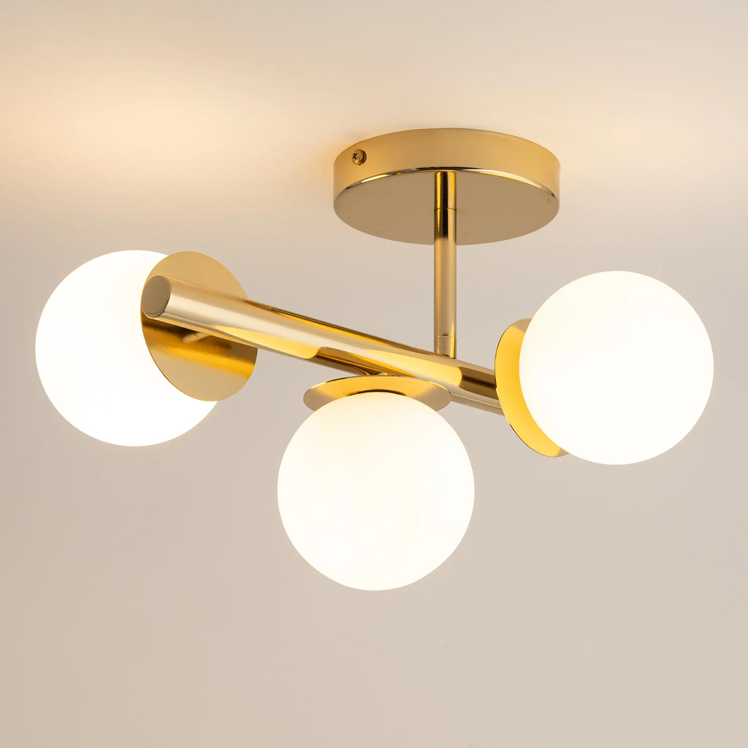 Lampa sufitowa/plafon AVOLA plafon 3 biało-złoty - SI_40798