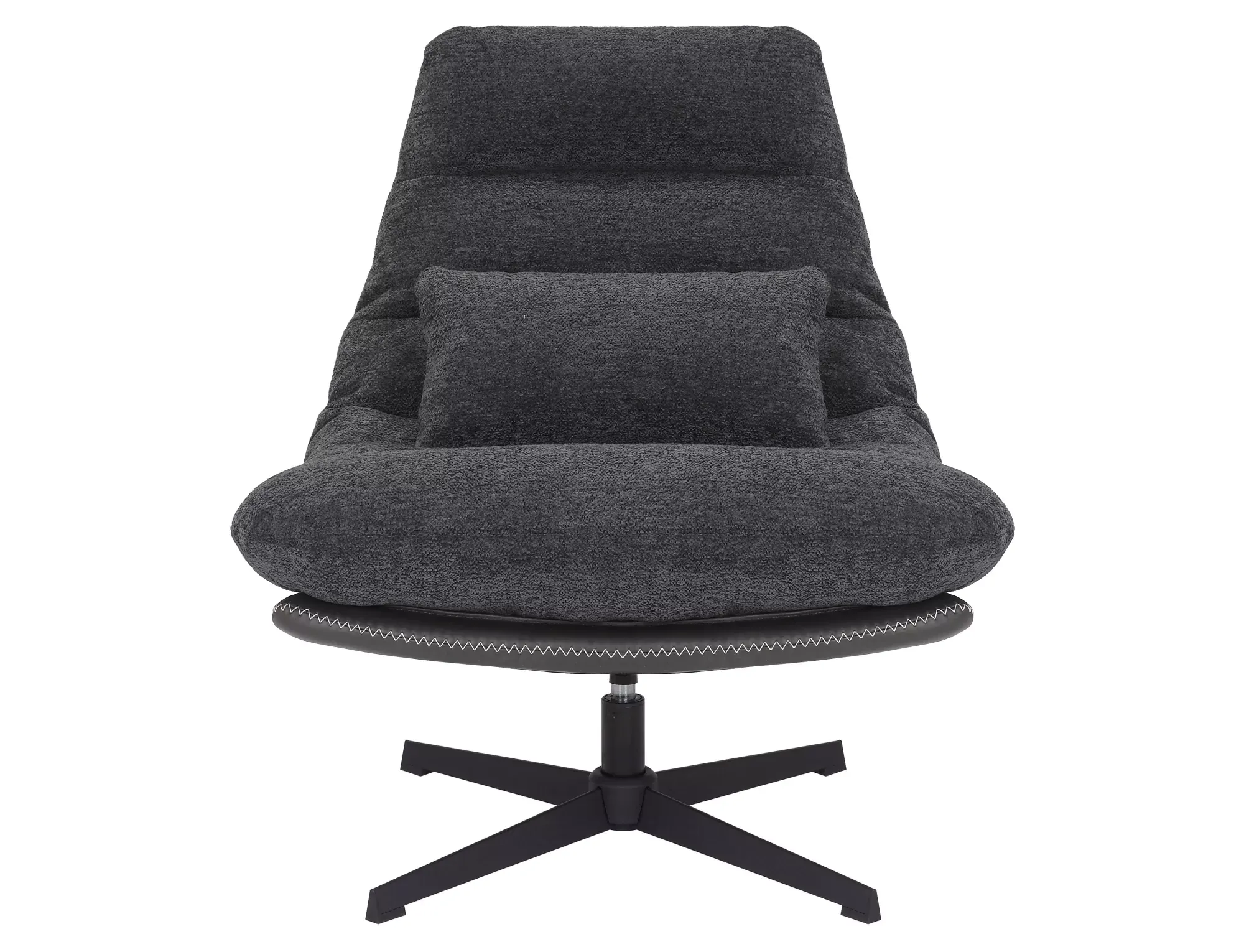 Fotel obrotowy FELICIA RAVEN z poduszką ciemnoszary/czarne nogi - FELICIARCSZ