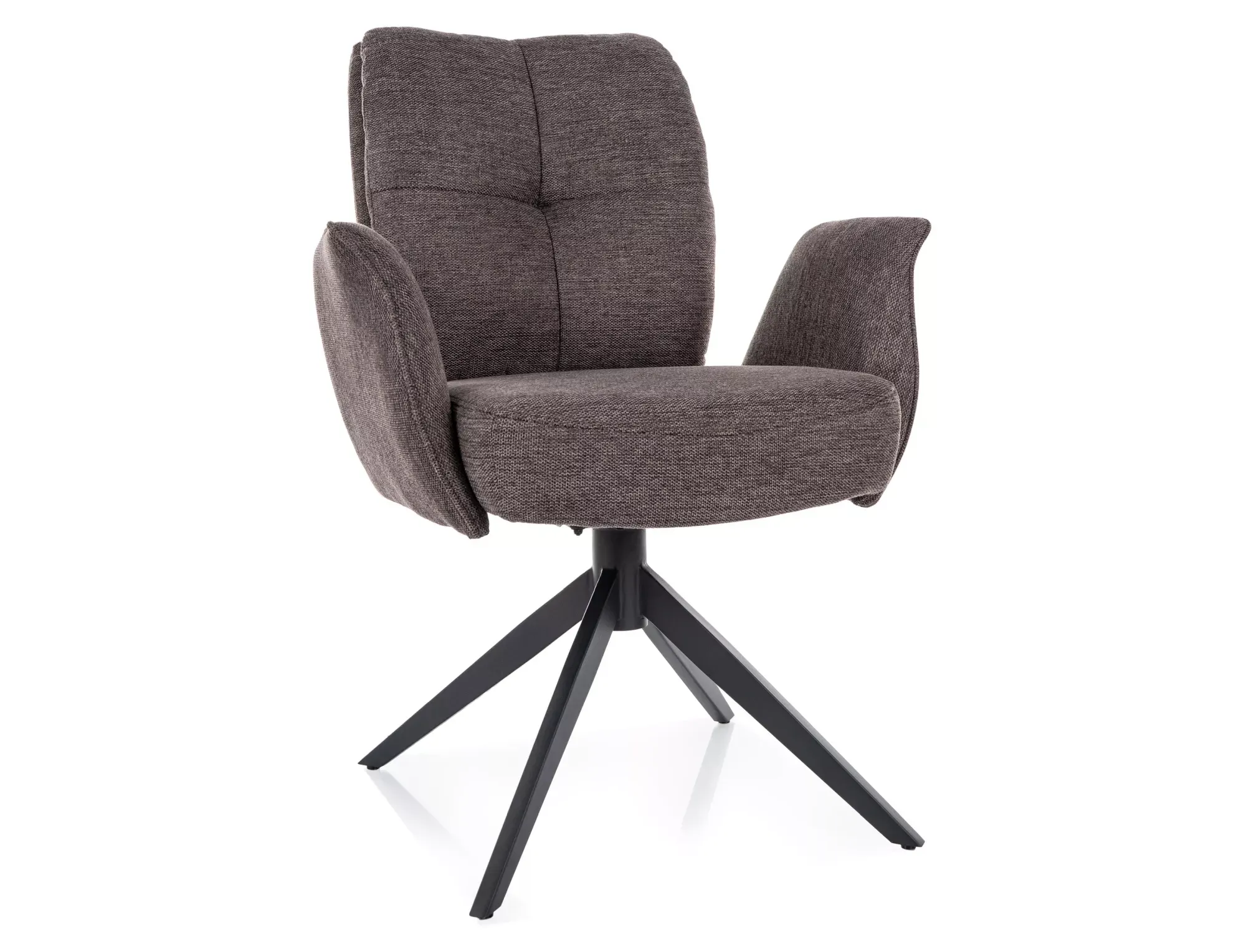 Krzesło obrotowe tapicerowane WING BREGO cappuccino/czarne nogi Krzesło obrotowe tapicerowane WING BREGO cappuccino/czarne nogi