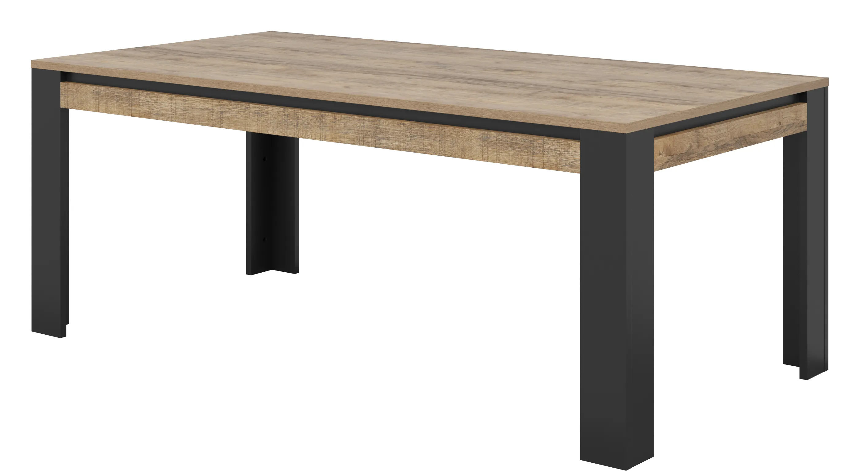 Stół TUDOR 100x195cm - dąb samdal, czarny Meble, Tabela, Stolik kawowy, Stół do jadalni, Biurko