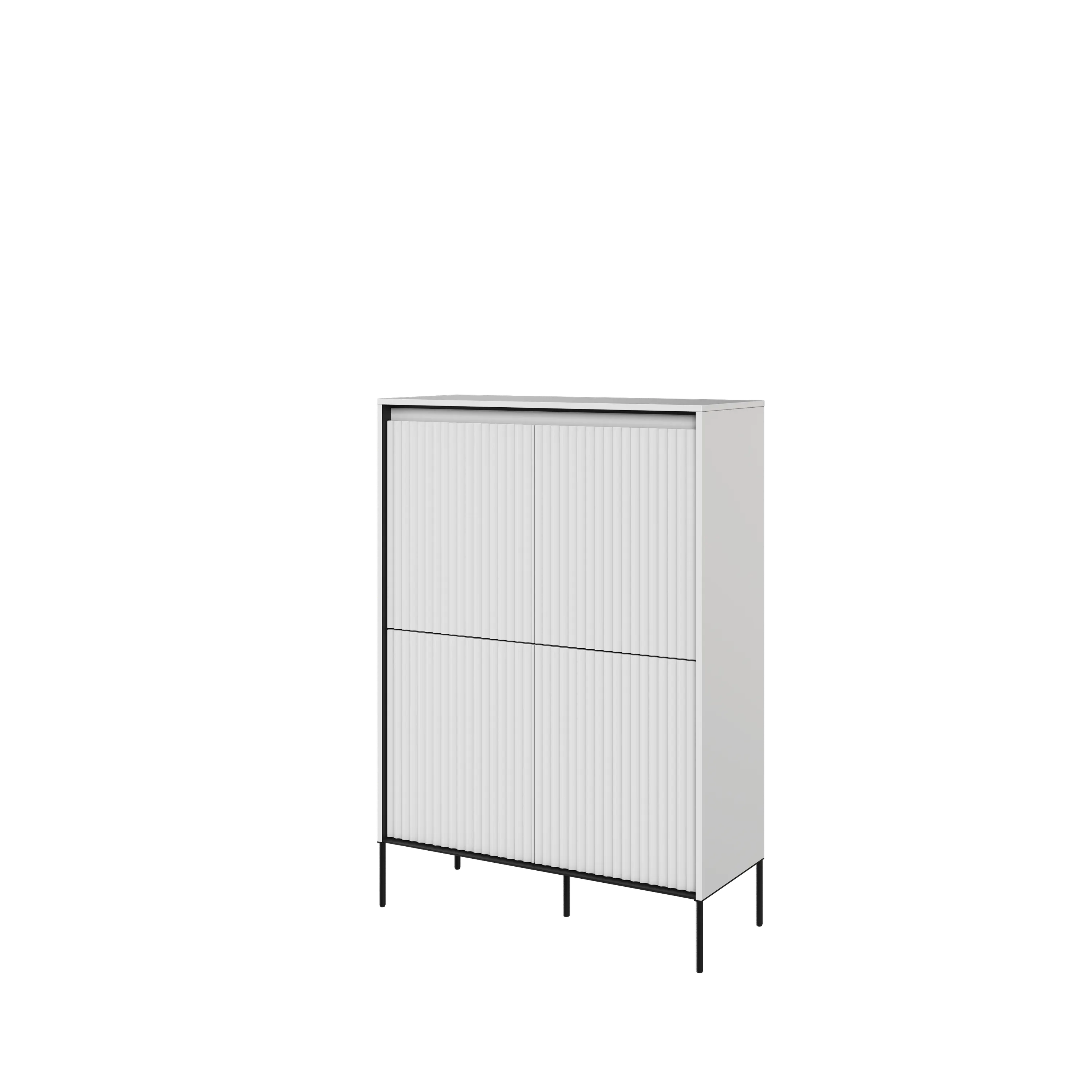 Komoda z oświetleniem TREND TR-03 4D biały/czarny