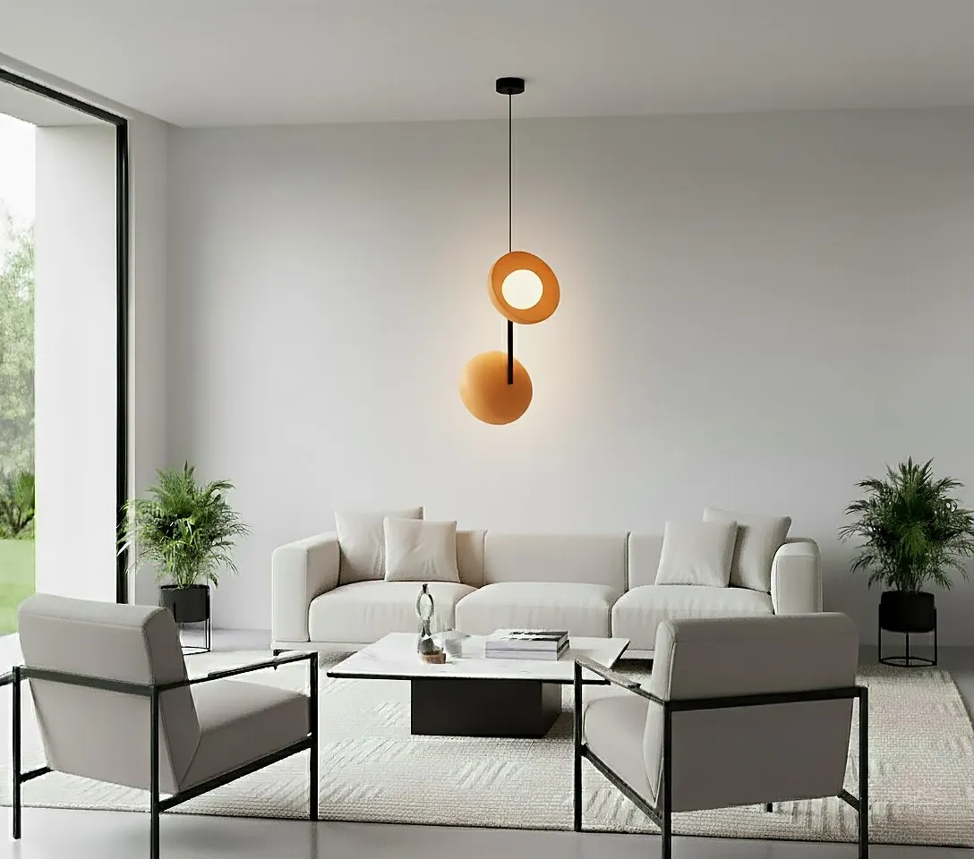 Lampa wisząca metalowa VANILA 2 BL pomarańczowa - 1599/2