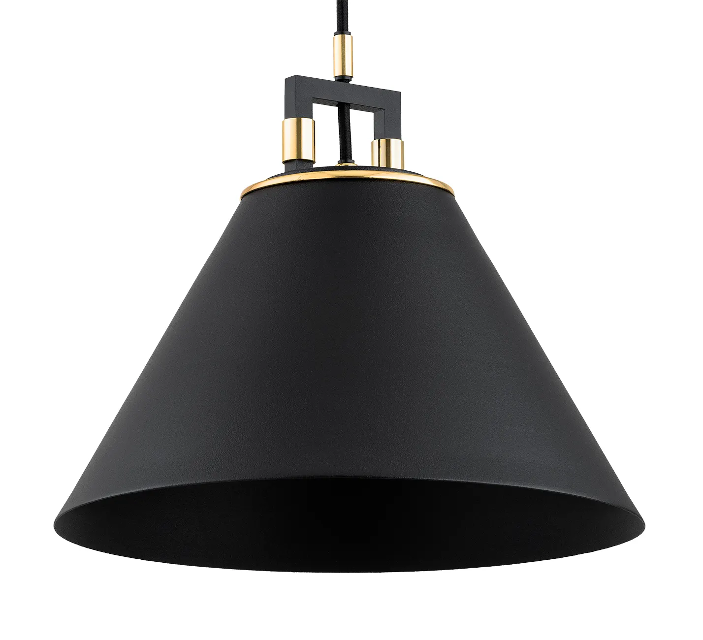 Lampa wisząca ORTE metalowa czarna mosiądz 126x106cm - 6174