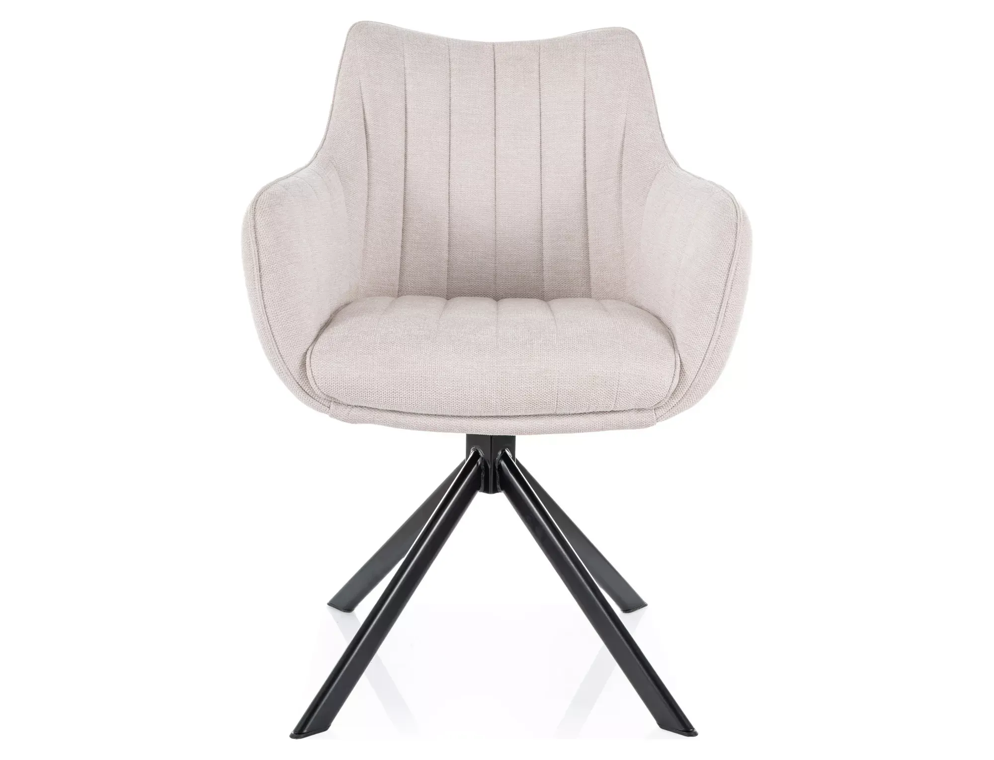 Krzesło obrotowe 180° AZALIA BREGO 22 jasny beż metalowe nogi - AZALIABRCJBE22