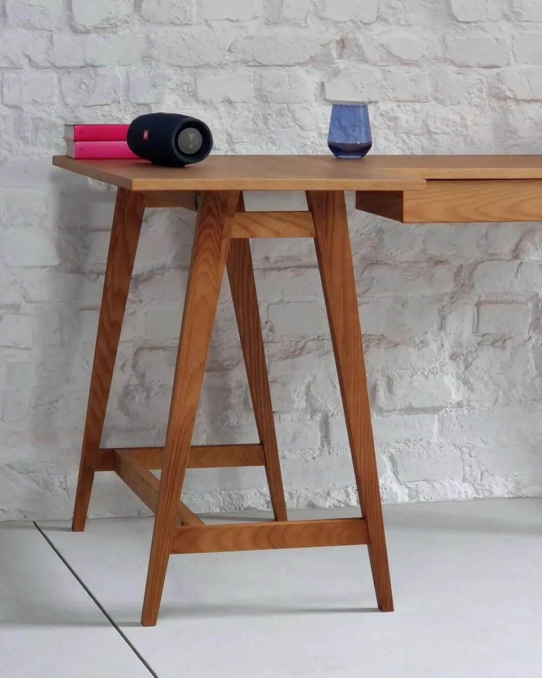 Biurko narożne z szufladą LUKA lewostronne 115x86 kolor dąb - NRGB_CDLUK1OAK_L