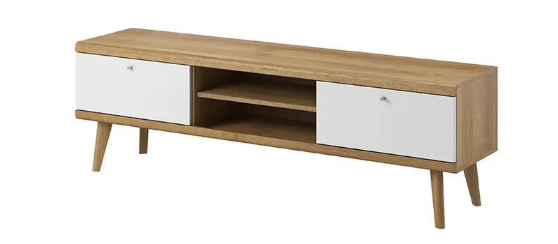 Szafka RTV PRIMO 2 klapy - biały dąb lineo Szafka RTV PRIMO 2 klapy - biały dąb lineo